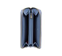 Hexagona - Portefeuille Long Stop RFID - pour Femme - Collection Parisienne - Bleu Lavande - en Cuir de Vachette grainé