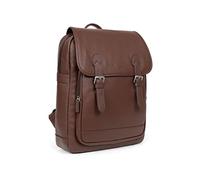 Hexagona - Sac à Dos - Compatible Ordinateur Portable 13'', Format A4 et téléphone Portable - pour Homme - Collection Confort - Chocolat - en Cuir
