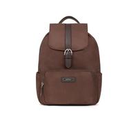 Hexagona - Sac à dos - Compatible tablette et téléphone portable - Pour Femme - Collection Axelle - Marron Matière déperlante