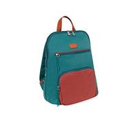 Hexagona - Sac à dos - Compatible tablette, format A4 et téléphone portable - Pour Femme - Collection Sporty - Bleu pétrole/Multicolore