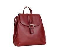 Hexagona - Sac à Dos - Compatible téléphone Portable - pour Femme - Collection République - Carmin - en Cuir