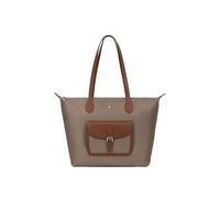 Hexagona - Sac cabas porté épaule - Compatible format A4 et téléphone portable - Pour Femme - Collection Kiana - Taupe/Marron