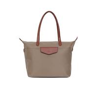 Hexagona - Sac cabas porté épaule - Compatible format A4 et téléphone portable - Pour Femme - Collection Pop - Taupe