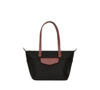 Hexagona - Sac cabas porté épaule - Compatible téléphone portable - Pour Femme - Collection Pop - Noir/Marron