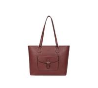 Hexagona - Sac cabas porté épaule en cuir - Compatible format A4 - Pour Femme - Collection Mirabelle - Bordeaux