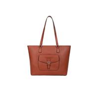 Hexagona - Sac cabas porté épaule en cuir - Compatible format A4 - Pour Femme - Collection Mirabelle - Terre