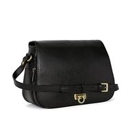 Hexagona - Sac porté Travers - Compatible téléphone Portable - pour Femme - Collection République - Noir - en Cuir