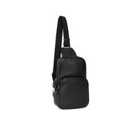 Hexagona - Sac monobretelle - Compatible téléphone Portable - pour Homme - Collection Encore - Noir - en Cuir