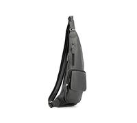 Hexagona - Sac monobretelle - Pour Homme - Collection Félin - Noir - En cuir de vachette gras