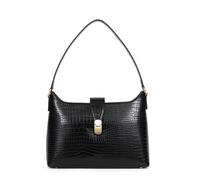 Hexagona Sac porté épaule 1 anse - Synthétique façon croco - APOLLINE - Noir