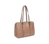 Hexagona - Sac porté épaule 2 anses - Compatible Ordinateur Portable 15'', Format A4 et téléphone Portable - pour Femme - Collection Gracieuse - Écorce