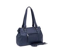 Hexagona - Sac porté épaule 2 anses - Compatible téléphone Portable - pour Femme - Collection Gracieuse - Bleu Nuit