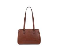 Hexagona - Sac porté épaule 2 anses - Compatible téléphone portable - Pour Femme - Collection Jeanne - Marron