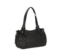 Hexagona - Sac porté épaule 2 anses - Compatible téléphone Portable - pour Femme - Collection Sauvage - Noir - en Cuir