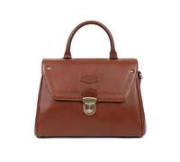 Hexagona - Sac porté main 1 poignée - Compatible téléphone portable - Pour Femme - Collection Jeanne - Marron