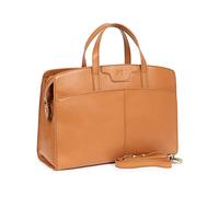 Hexagona - Sac porté Main 2 poignées - Compatible Format A4 et téléphone Portable - pour Femme - Collection Bastille - Tan - en Cuir