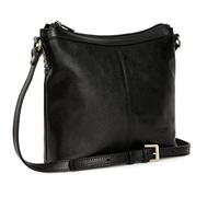 Hexagona - Sac porté Travers - Compatible téléphone Portable - pour Femme - Collection République - Noir - en Cuir