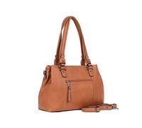 Hexagona - Sac porté main 2 poignées - Matière éco-responsable - Pour Femme - Collection Maya - Fauve