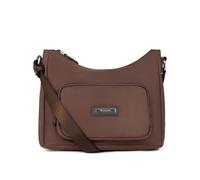 Hexagona - Sac porté travers - Compatible téléphone portable - Pour Femme - Collection Axelle - Marron Matière déperlante