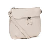 Hexagona - Sac porté Travers - Compatible téléphone Portable - pour Femme - Collection Confort - Ivoire - en Cuir