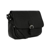 Hexagona - Sac porté Travers - Compatible téléphone Portable - pour Femme - Collection Confort - Noir - en Cuir
