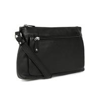 Hexagona - Sac porté Travers - Compatible téléphone Portable - pour Femme - Collection Confort - Noir - en Cuir