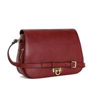 Hexagona - Sac porté Travers - Compatible téléphone Portable - pour Femme - Collection République - Carmin - en Cuir