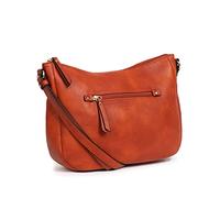 Hexagona - Sac porté Travers - Compatible téléphone Portable - pour Femme - Collection Toscane - Terre