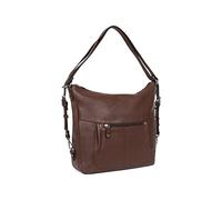 Hexagona - Sac Transformable - Compatible Format A4 et téléphone Portable - pour Femme - Collection Confort - Chocolat - en Cuir