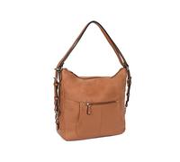 Hexagona - Sac Transformable - Compatible Format A4 et téléphone Portable - pour Femme - Collection Confort - Tan - en Cuir