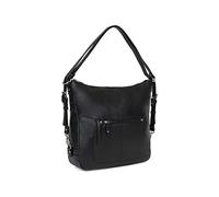 Hexagona - Sac Transformable - Compatible Format A4 et téléphone Portable - pour Femme - Collection Confort - Noir - en Cuir