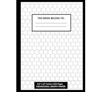 Hexagonal Graph Paper Notebook for Chemistry (Hardcover): Large 8.25 x 11 Hex Grid Paper | 200 Pages for Organic Chemistry, Molecular Structures, Benzene Rings & Science Students