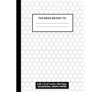 Hexagonal Graph Paper Notebook for Chemistry (Hardcover): Large 8.5 x 11 Hex Grid Paper | 200 Pages for Organic Chemistry, Molecular Structures, Benzene Rings & Science Students