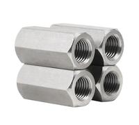 Hexagonal Long écrou Connecteur de tige hexagonale à filetage gauche et droit en acier inoxydable, extension longue allongée, manchon Joint, écrou d'accouplement tubulaire M3 ~ M8((2pcs) M8x150xS13)