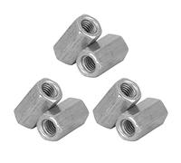 Hexagonal long Écrou d'accouplement à tige longue Fixations filetées en acier au carbone zingué raccord de capuchon de connexion 10 pièces (M6 * 18)