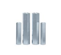 Hexagonal Long écrou Écrou hexagonal d'accouplement de tige en acier galvanisé, Long écrou fileté connexion, 5 pièces(M8x40)