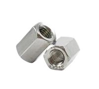 Hexagonal Long écrou Écrous d'accouplement à tige longue en acier inoxydable 304, m3 m4 m5 m6 m8 m10 m12 m14, écrou hexagonal allongé for imprimante 3D(60mm,M12 (S 19mm) 1pcs)