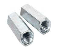 Hexagonal Long écrou Écrous d'accouplement de tige hexagonale, connecteurs filetée, coupleur en Zinc, manchon Joint, écrous d'extension, 2 à 10 pièces(M4x8 10pcs)