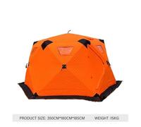 Hexagonal Winter Fishing Tent Outdoor with Windows Quick Opening 5/8 Person Windproof and Waterproof(Color 4)