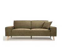 Canapé droit GENERIQUE Hexagone - Canape droit 3 places - Tissu Olive - L 216 x P 90 x H 80 cm - Gustave