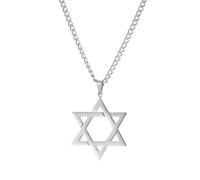 Hexagram Stainless Steel Map Pendant Necklace Earrings And Ring Set Fashionable And Versatile Suitable For Men And Women Brides And Grooms Suitable For Wedding Parties Various Festivals (silver)