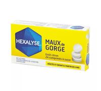 Hexalyse Maux de gorge 24 comprimés à sucer