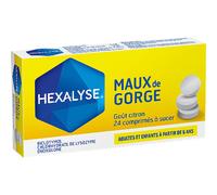 Hexalyse Maux De Gorge Goût Citron 24 Comprimés À Sucer