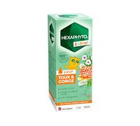 Hexaphyto | Sirop toux & gorge | Soulage la toux & protège des agents irritants | Protège les voies respiratoires | Miel d'acacia, plantain, guimauve | Goût miel | Pour enfants, dès 1 an | 150 ml