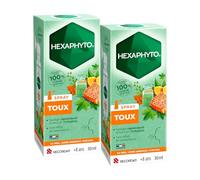 Hexaphyto | Spray toux | Soulage rapidement la toux & l'irritation | Hydratant & protecteur | Sans effet de somnolence | Goût miel | Dès 8 ans | Fabriqué en France | Lot de 2 x 30 ml