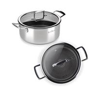 HexaPRO Gourmet Topf von Rosmarino - 24cm, Fortschrittliche Technologie, Edelstahl