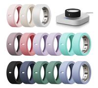 Hexasider Lot de 15 coques compatibles avec Oura Ring Gen 4/4 Ceramic/Gen 3 Horizon/Gen 3 Heritage, protecteur en silicone anti-rayures pour homme et femme, pour l'entraînement, la salle de sport