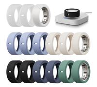 Hexasider Lot de 15 coques compatibles avec Oura Ring Gen 4/4 Ceramic/Gen 3 Horizon/Gen 3 Heritage, protecteur en silicone anti-rayures pour homme et femme, pour l'entraînement, la salle de sport