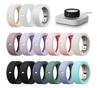 Hexasider Lot de 15 coques compatibles avec Oura Ring Gen 4/4 Ceramic/Gen 3 Horizon/Gen 3 Heritage, protecteur en silicone anti-rayures pour homme et femme, pour l'entraînement, la salle de sport