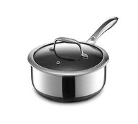 HexClad Casserole hybride antiadhésive de 3 litres avec couvercle en verre - Facile à nettoyer, passe au lave-vaisselle et au four - Idéal pour faire des sauce